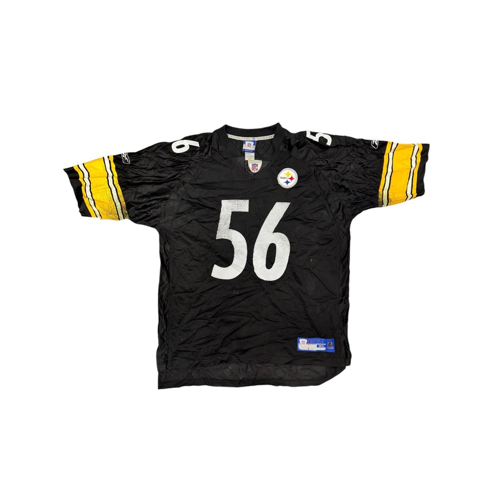 Reebok NFL Pittsburgh Steelers LaMarr Woodley #56 Jersey Men's XL Black Fan